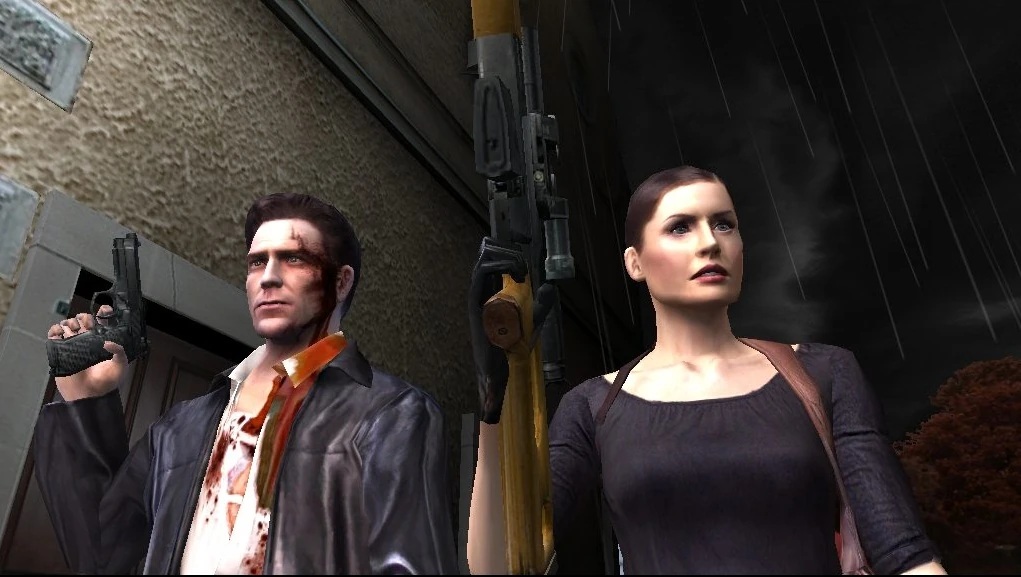 Max Payne 2 The Fall of Max Payne - Max Payne a Mona Sax během společné akce
