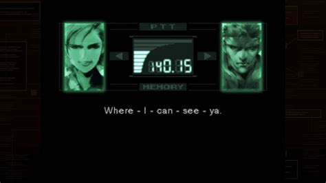 Metal Gear Solid - codec frekvence 140.15 pro kontakt s Meryl