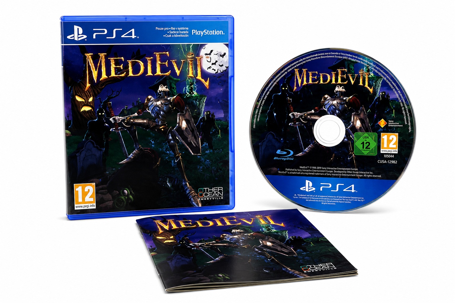 MediEvil pro PlayStation 4 – ilustrační obrázek se Sirem Danielem v království Gallowmere
