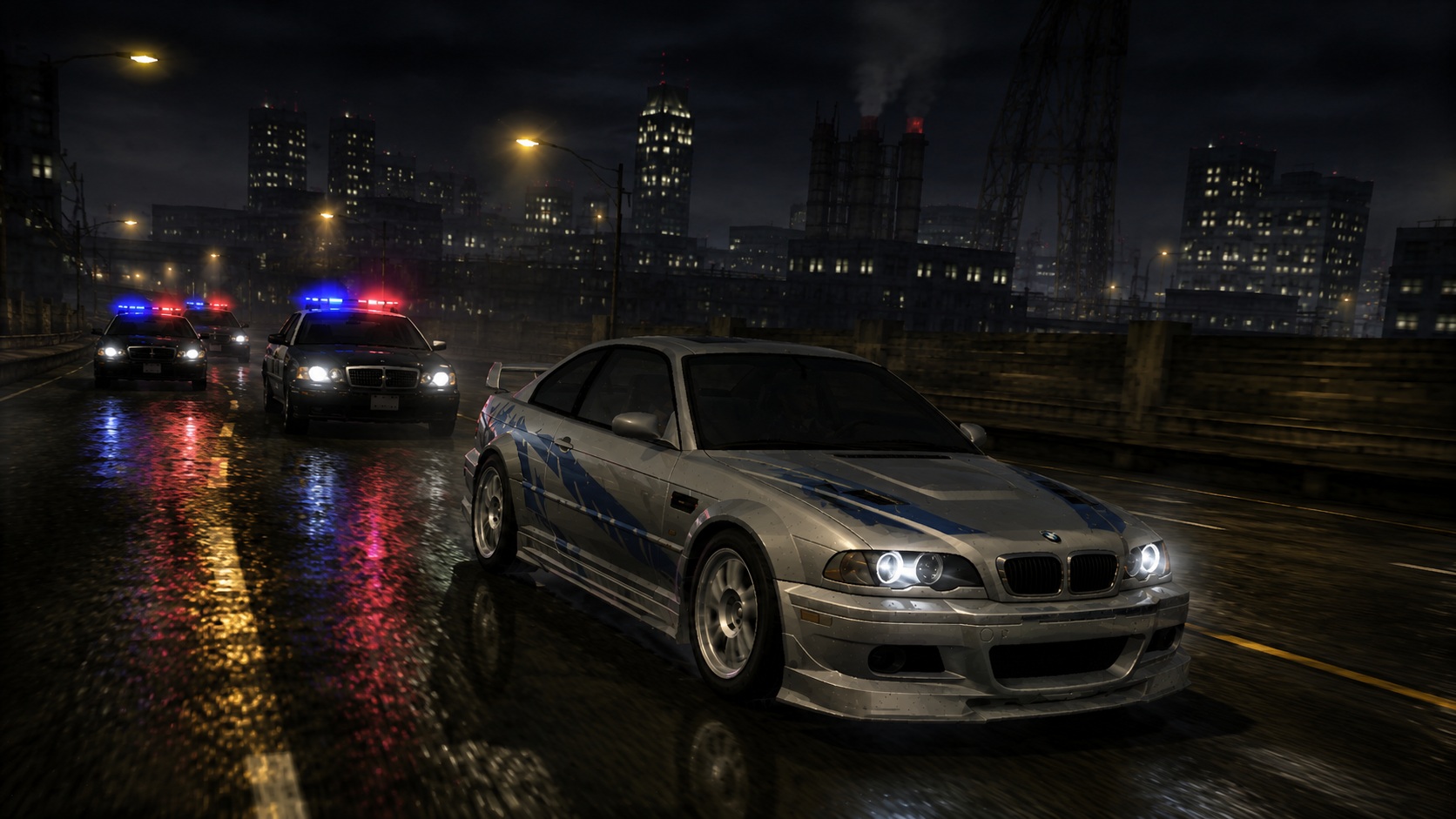 Ilustrační obrázek inspirovaný atmosférou hry Need for Speed Most Wanted 5-1-0 pro PSP, česky.