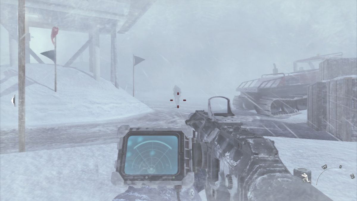 Call of Duty Modern Warfare 2 pre PlayStation 3 - gameplay z misie Cliffhanger so snehom a Heartbeat Sensorom