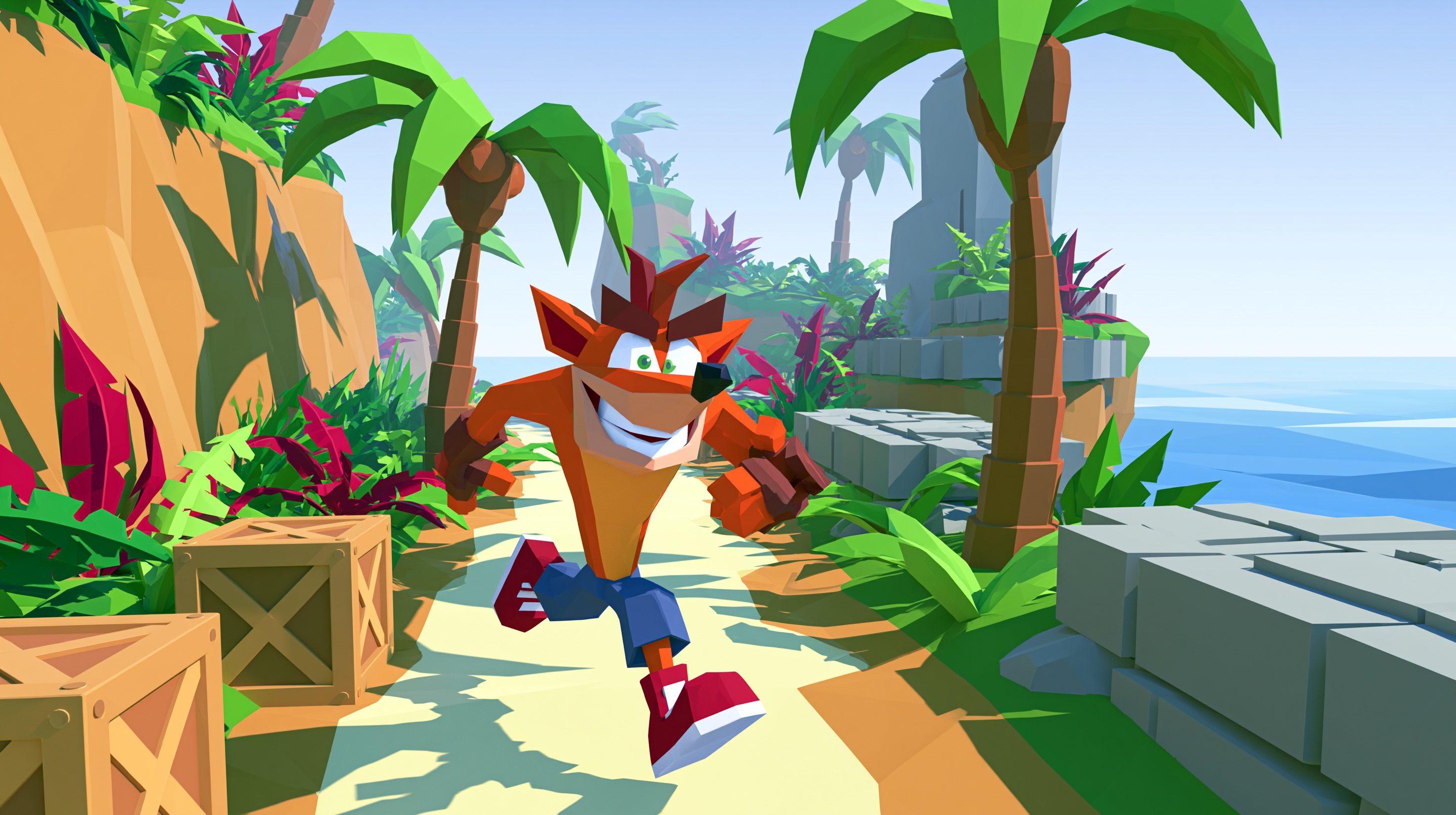 Crash Bandicoot Big Box pro PlayStation 1 - ilustrační scéna k prvnímu dílu série