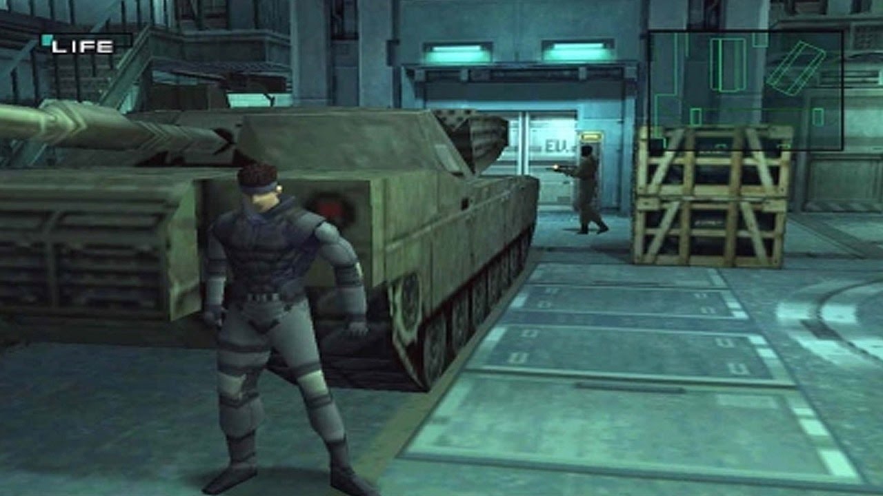 Metal Gear Solid PS1 - Solid Snake na základni Shadow Moses