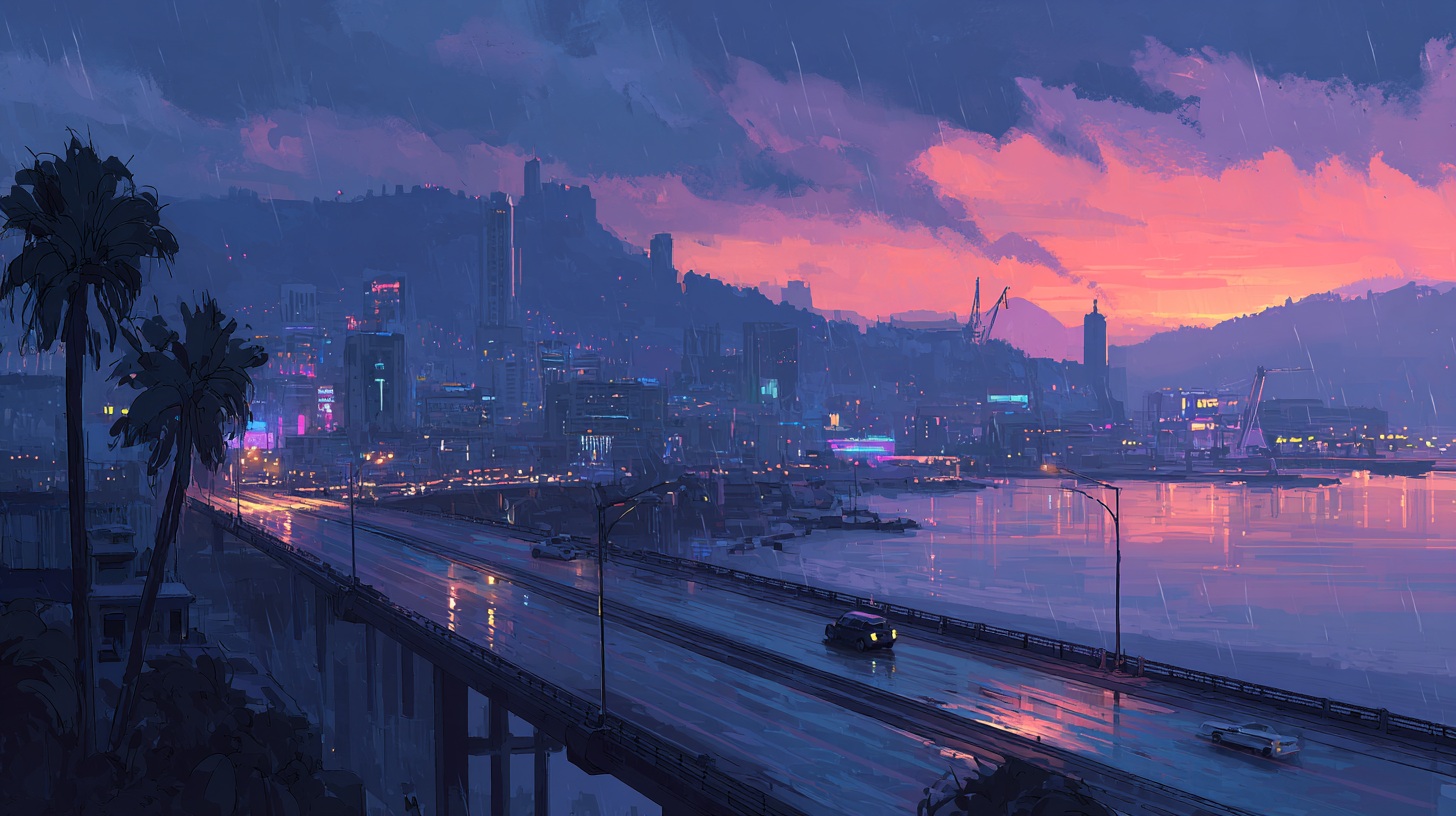 Ilustrační kontrast Liberty City a Vice City ve hrách Grand Theft Auto III a Vice City pro PlayStation 2