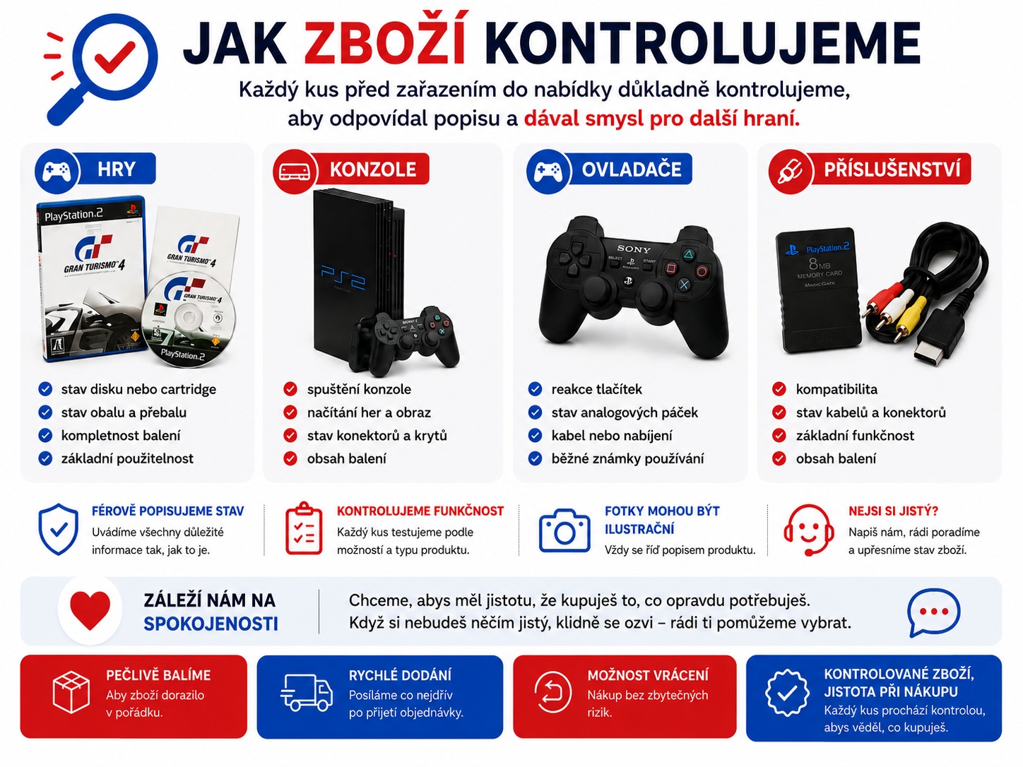 Jak na PSko.cz kontrolujeme použité hry, konzole, ovladače a příslušenství