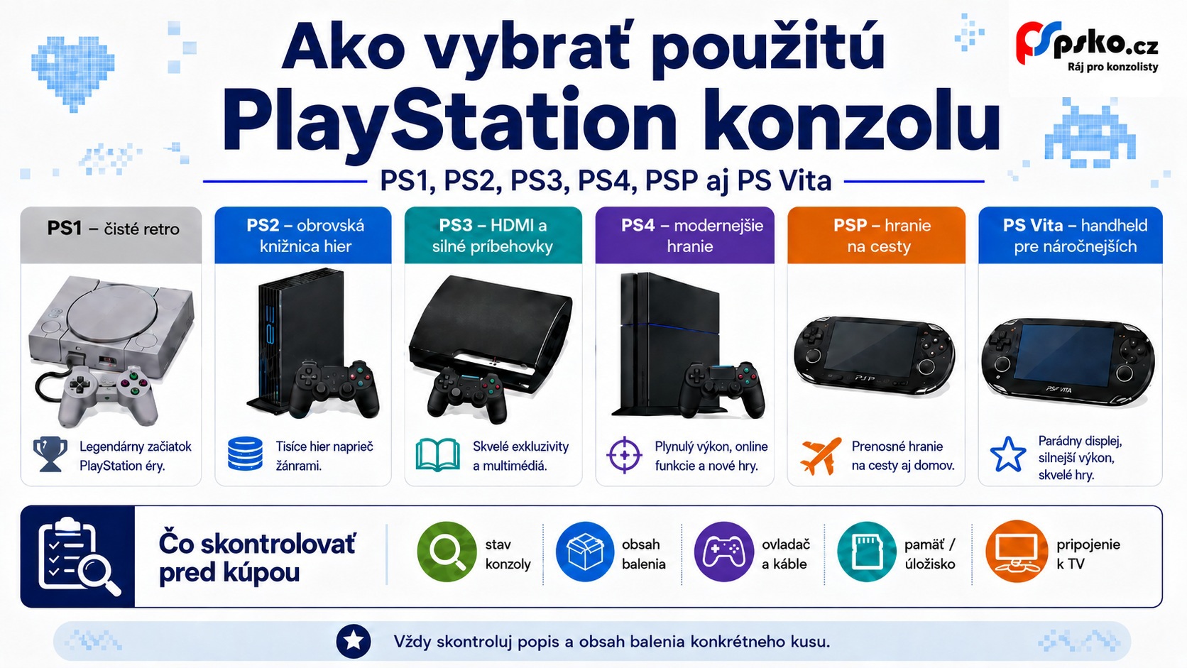 Ako vybrať použitú PlayStation konzolu - PS1, PS2, PS3, PS4, PSP a PS Vita