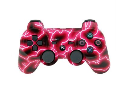 PS3 bezdrátový ovladač - Růžové Blesky, nový