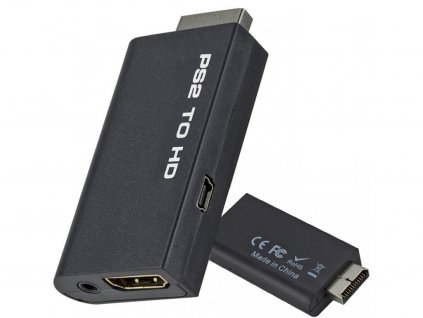 Převodník PS2 to HDMI, PS2/2HDMI - Černý, nový