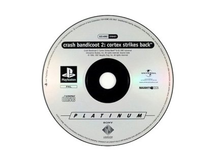 PS1 Crash Bandicoot 2 Cortex Strikes Back, pouze disk