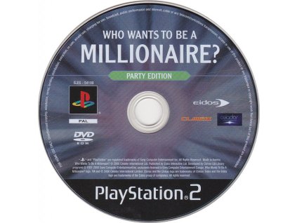 PS2 Who Wants To Be A Millionaire? Party Edition, pouze disk