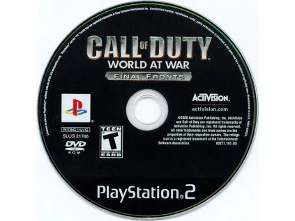 PS2 - Call of Duty World at War Final Fronts, iba disk