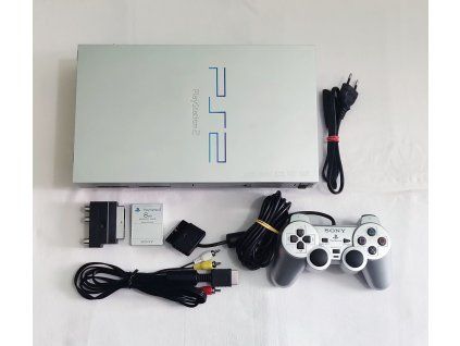 PlayStation 2 FAT kompletná, Strieborná (stav B)