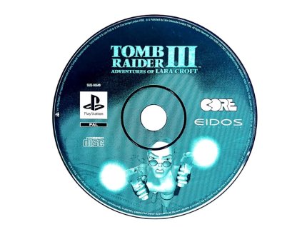 PS1 Tomb Raider III Adventures of Lara Croft, pouze disk