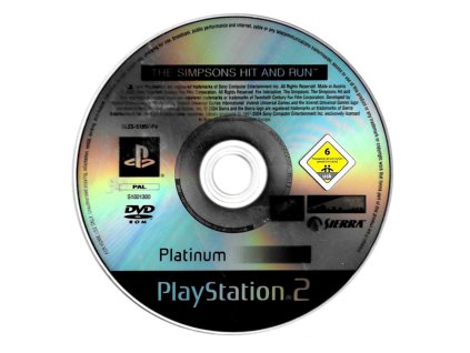PS2 The Simpsons Hit & Run disk