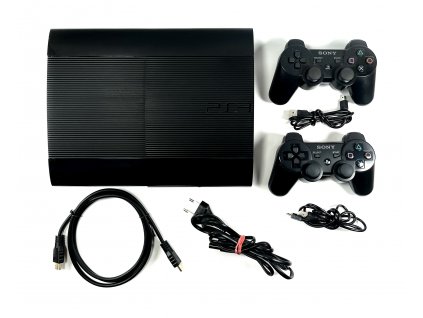 PlayStation 3, 500GB, Super Slim, 2 Ovladače, kompletní