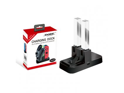 DOBE TNS-879 Dobíjecí Stanice pro Nintendo Switch Joy-Con & Pro Controller, nová