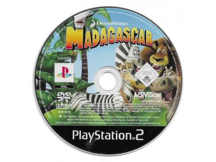 PS2 DreamWorks Madagascar, pouze disk