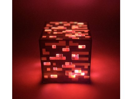 Minecraft Ore LED lampa C╠îervena╠ü 3