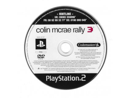 PS2 Colin McRae Rally 3, pouze disk
