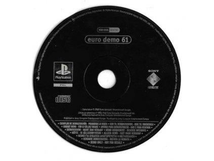 PS1 Euro Demo 61, pouze disk