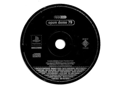 PS1 OPSM Demo 79, pouze disk