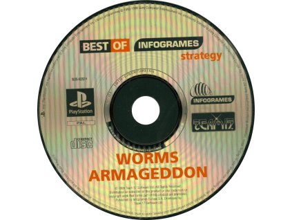 PS1 Best of Infogrames Strategy Worms Armageddon, pouze disk