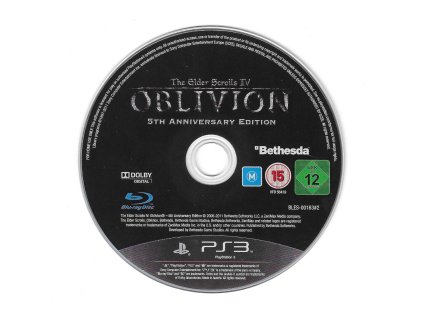 PS3 The Eldrer Scrolls IV Oblivion 5th Anniversary Edition, pouze disk