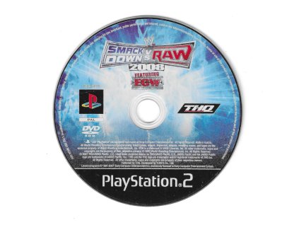 PS2 WWE SmackDown! vs. Raw 2008, pouze disk