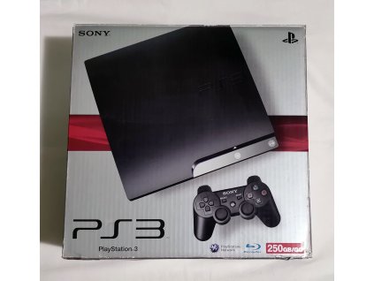 PlayStation 3 a originálna škatuľa, 250 GB, slim
