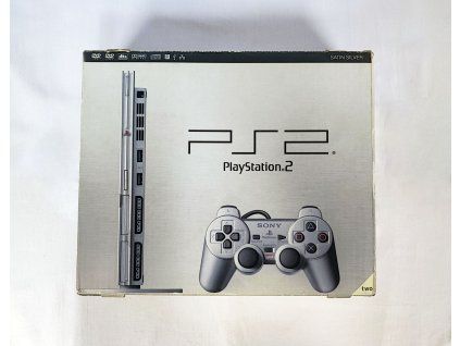 PlayStation 2 SLIM a originálna krabica, Strieborná