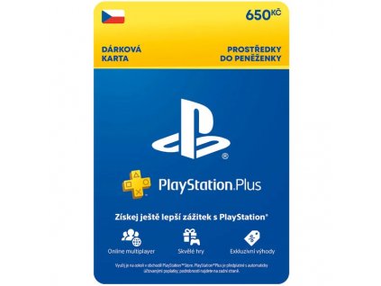 PlayStation Store - Fyzická darčeková karta 650 Kč + obálka