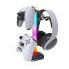 RGB Light napájací stojan pre herné ovládače a headsety, nový