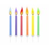Dortové svíčky - Barevné plamínky - 6ks