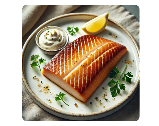 Jeseter – Uzený jeseter s křenovou omáčkou