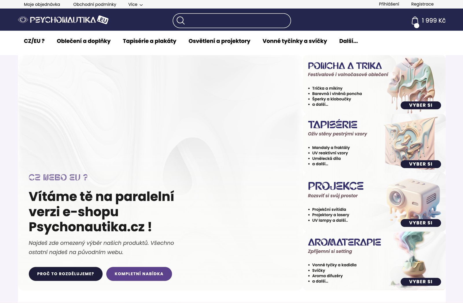 Náhled e-shopu Psychonautika.EU