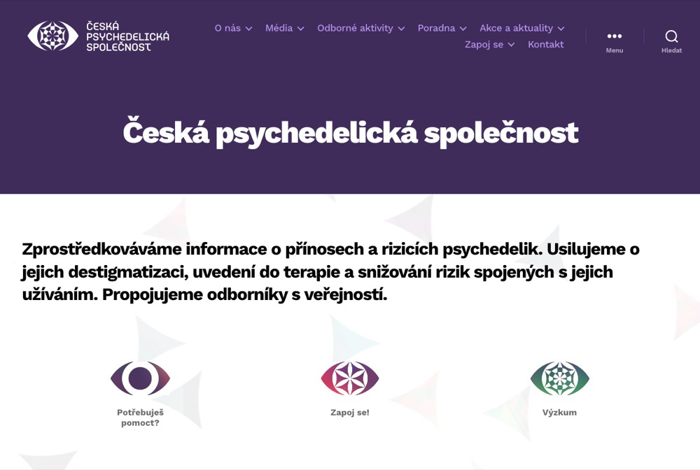 Náhled webu — Česká psychedelická společnost (CZEPS)