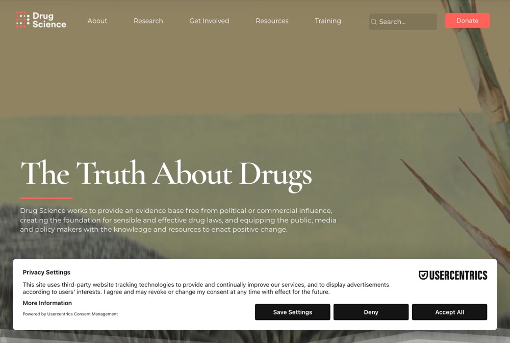 Náhled webu — Drug Science