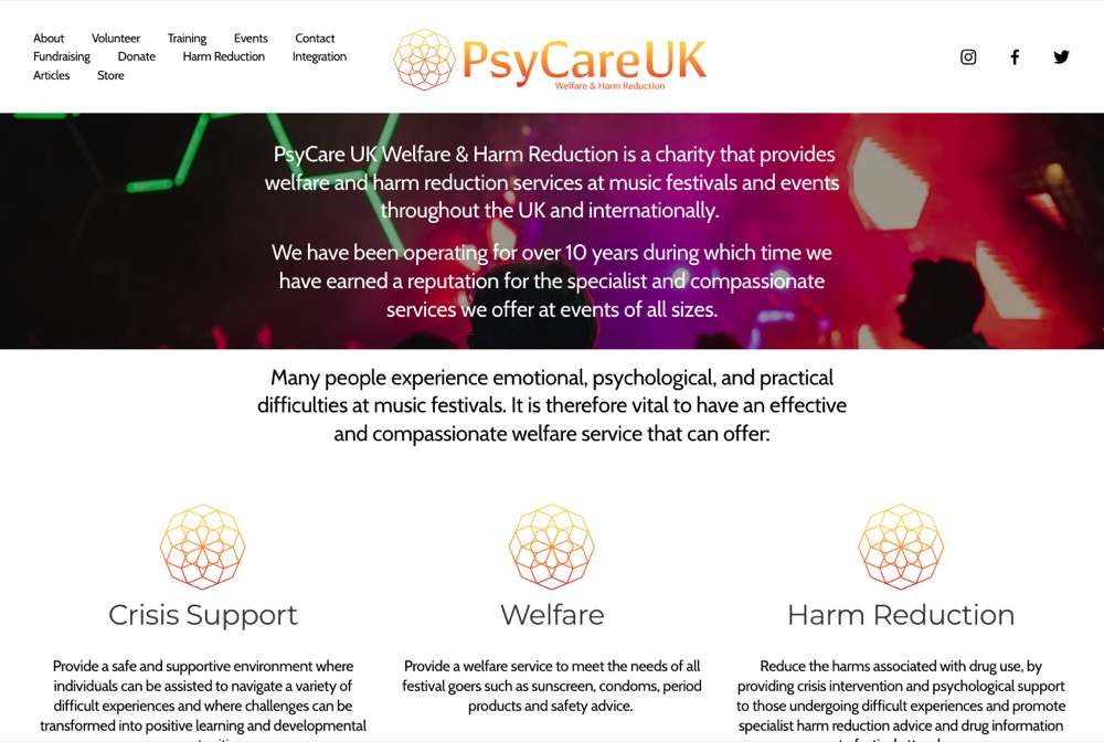 Náhled webu — PsyCare UK