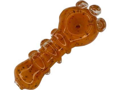 oranžová kapka skleněná dýmka ručně vyráběná psychonautika