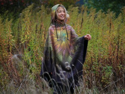 gaia psychedelic cosmic poncho kids size boys girls 4