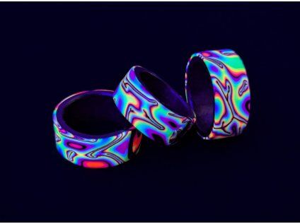 psychedelický prstýnek uv rekativní spoonvoodoo