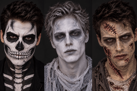 Jak se namalovat na Halloween? Kostlivec, duch a zombie krok za krokem