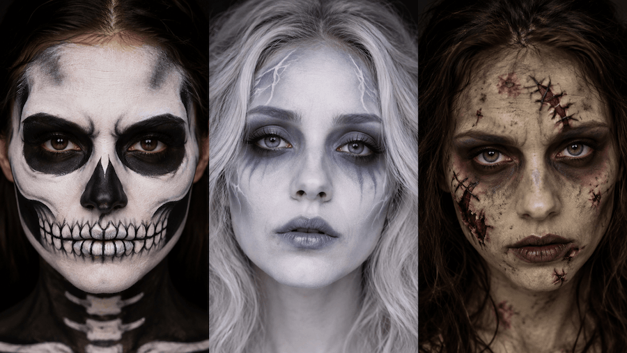 liceni-kostlivec-duch-zombie-makeup-zeny