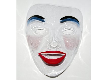 Transparentni maska zena s usmevem