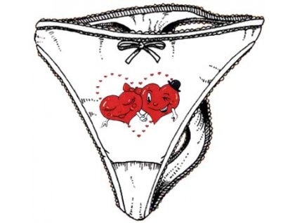 kalhotky tanga srdicka