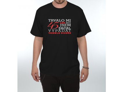 Tricko trvalo mi muz 45 cerna
