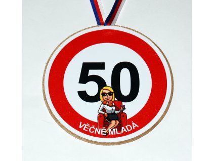 Medaile 50 zena