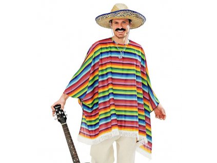 Mexicke ponco a sombrero