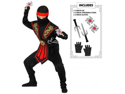 Kostym ninja se sbranemi