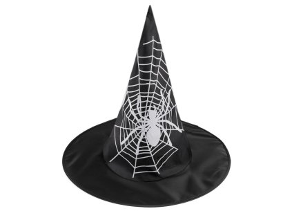 Klobouk carodejnicky s pavoukem a pavucinou